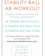 5 Minute Stability Ball Ab Workout + This Week’s Workouts