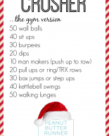 2014 Christmas Cookie Crusher Workout {Gym + Home Versions}