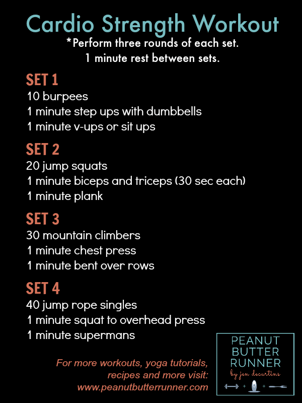 Cardio and strength exercises deals