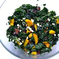 Tuscan Kale Salad with Golden Beets, Figs and Feta
