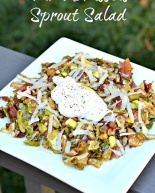 Warm Brussels Sprout Salad with a Poached Egg
