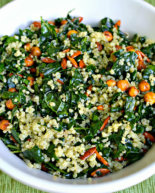 Kale and Quinoa Salad with Roasted Chickpeas and Pepitas