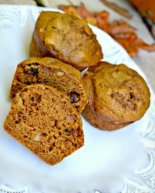 Soft and Caky Pumpkin Muffins with Dates and Nuts