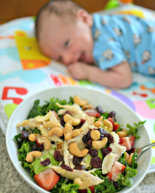 The Art of Eating with a Newborn