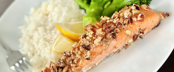 Maple Pecan Crusted Salmon