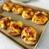 Bacon, Egg and Cheese Breakfast Bagel Bites