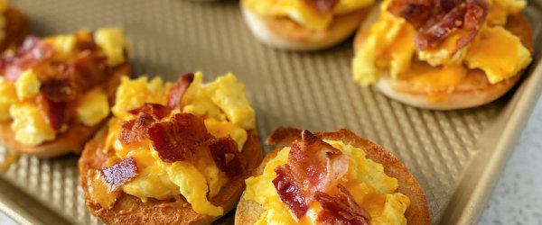 Bacon, Egg and Cheese Breakfast Bagel Bites