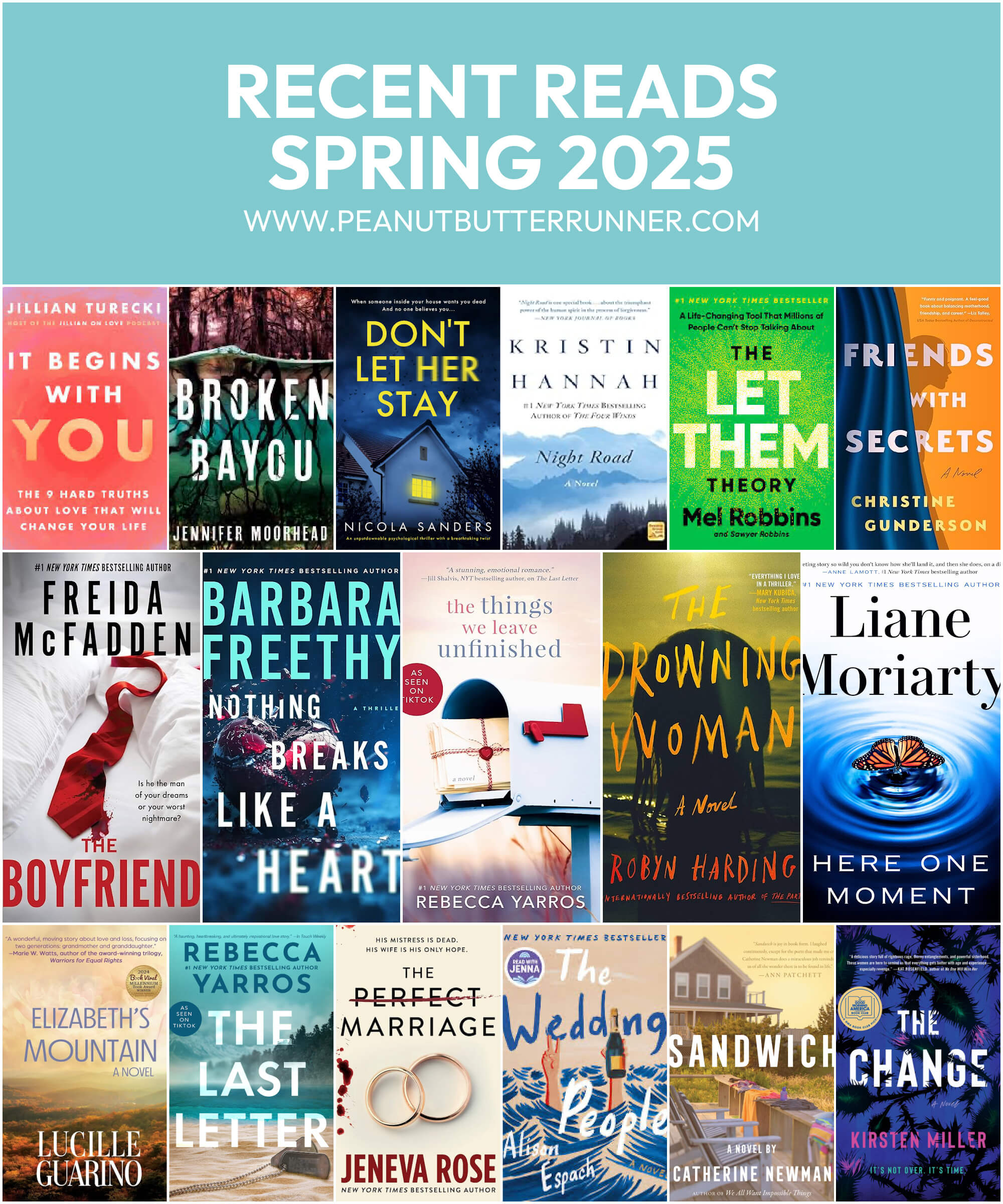 Recent Reads Spring 2025 Peanut Butter Runner